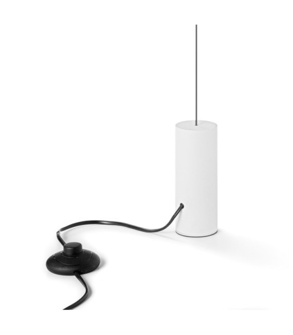 FILO lámpara colgante LED Vidrio, Metal, PVC blanco