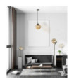 Punch pendant light Mild steel, Black glass