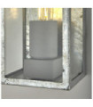 Applique murale extérieur Box Acier doux Argent, Clair