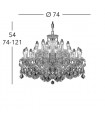 MARIA LOUISE Chandelier 18 lights - 5