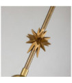 Suspension Etoile Résine,Acier Laiton vieilli, feuille d'or