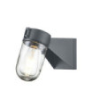 Applique murale extérieur Portofino Verre,Acier inoxydable Gris