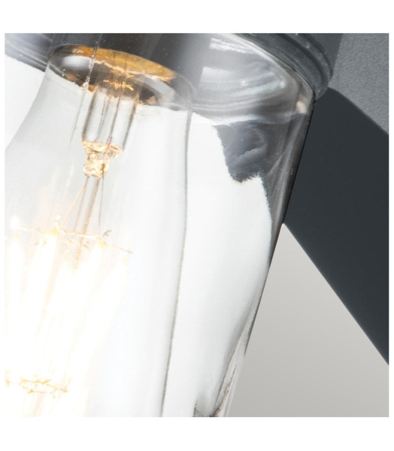 Lampada da parete per esterni Portofino Vetro, Acciaio inox Grigio