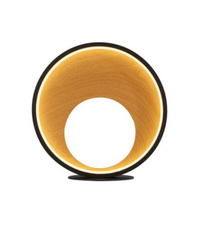 Curio Lámpara de mesa LED Acero dulce, silicona Negro, Marrón