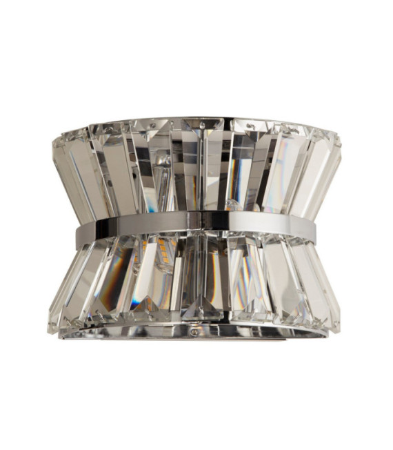 Lampada da parete Uptown Acciaio dolce, vetro cromato