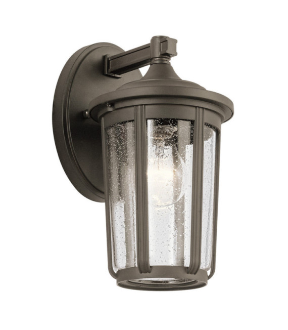Kichler exterior wall light Aluminum, transparent grained glass Old Bronze