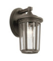 Kichler exterior wall light Aluminum, transparent grained glass Old Bronze