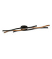 Bloom LED Ceiling Light Mild Steel Wood Effect, Sand Black