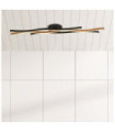 Plafonnier LED Bloom Acier doux Effet Bois, Noir Sable