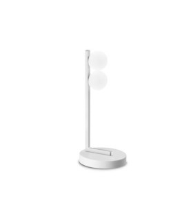 Lámpara de mesa Ping de metal blanco