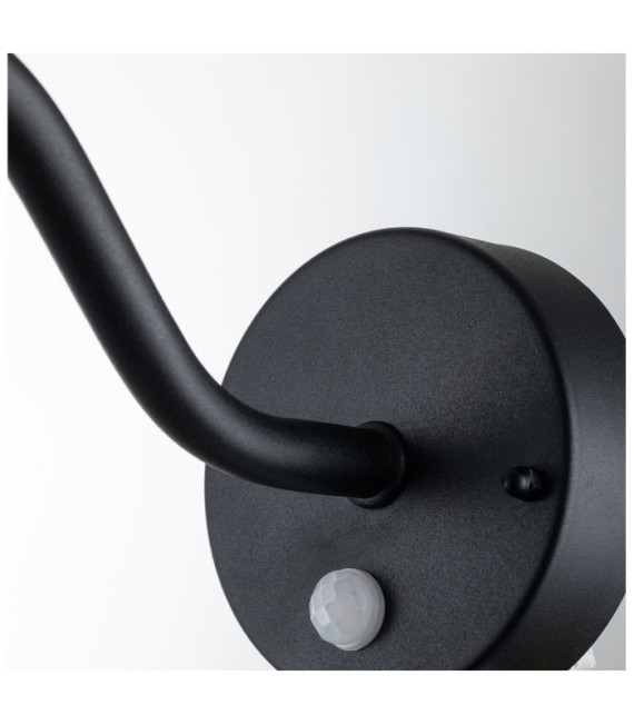 Klampenborg aplique de exterior Vidrio transparente, acero inoxidable 304 Negro