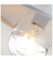 Klampenborg outdoor wall light Transparent glass, 304 stainless steel White
