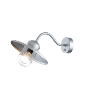 Lampada da parete per esterni Klampenborg Vetro trasparente, acciaio inossidabile 304 Argento