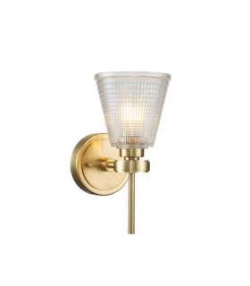 Gunnislake wall light Glass, Steel Brushed brass