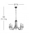 IMPERIAL Chandelier 8 lights - 7