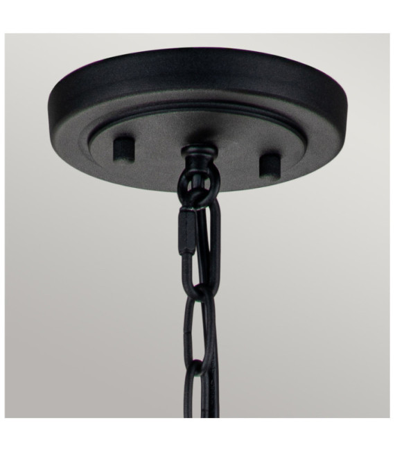 Suspension extérieur Feiss Aluminium,acier,verre grainé transparent Noir texturé
