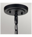 Feiss exterior pendant light Aluminum, steel, transparent grained glass Textured black