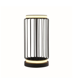 Circolo LED table lamp Aluminium, mild steel White, black sand