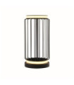 Lampe de table LED Circolo Aluminium,acier doux Blanc, sable noir