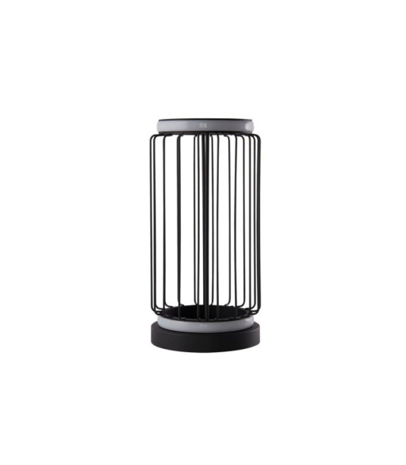 Lampe de table LED Circolo Aluminium,acier doux Blanc, sable noir