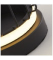 Lampe de table LED Circolo Aluminium,acier doux Blanc, sable noir