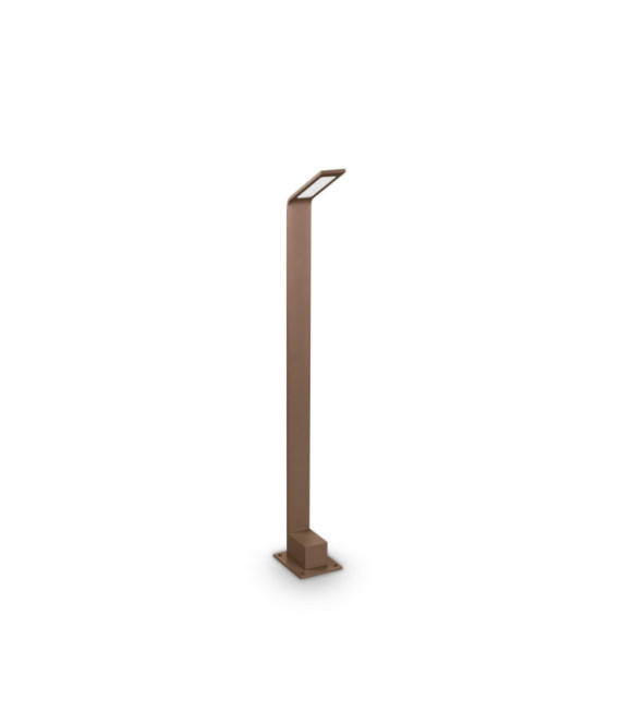 Agos garden bollard Metal, Brown aluminum