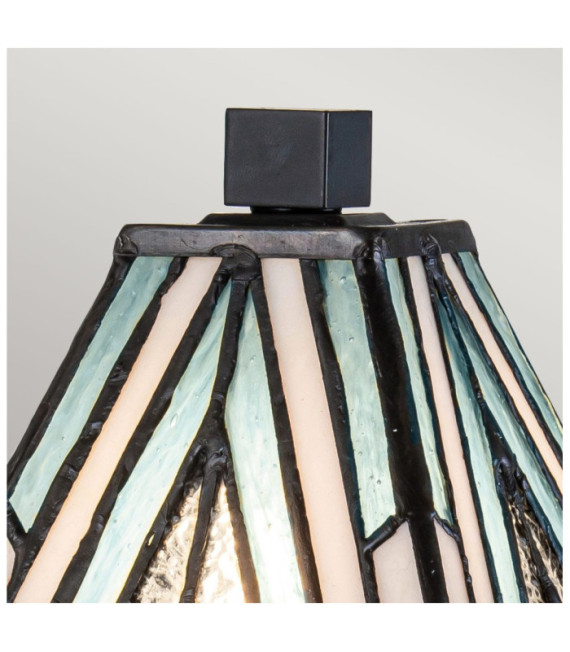 Lampe de table Alderley Acier,verre d'art Bronze d'époque