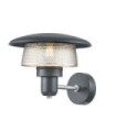Saturne exterior wall light Stainless steel, glass, aluminum Gray