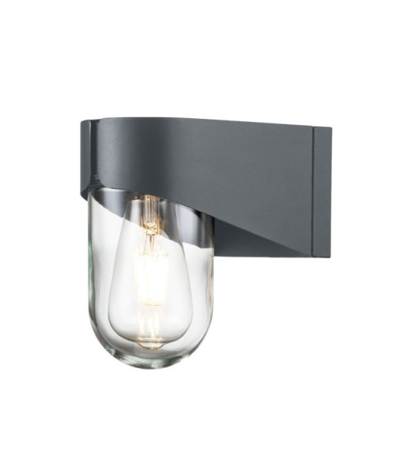 Porto aplique exterior Vidrio, Acero inoxidable gris