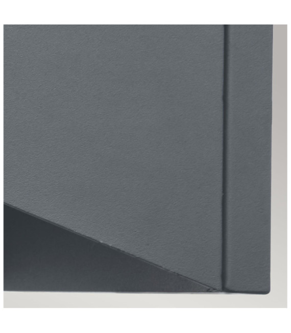 Porto exterior wall light Glass, Gray stainless steel