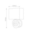 Applique murale Swirl Abat-jour en lin,acier,résine Feuille d'or
