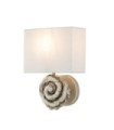Applique murale Swirl Abat-jour en lin,acier,résine Blanc d'os