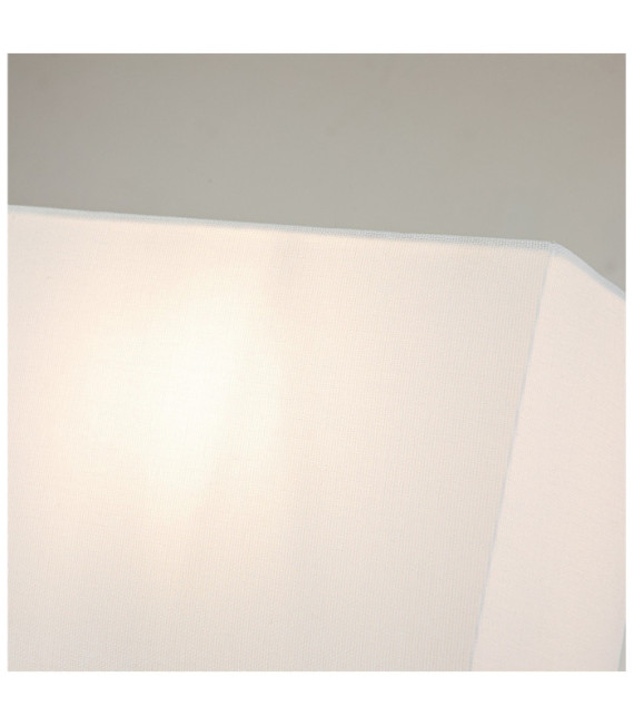 Lampada da parete Swirl. Paralume in lino, acciaio, resina bianco osso