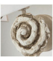 Applique murale Swirl Abat-jour en lin,acier,résine Blanc d'os