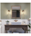 Kichler wall light Steel, transparent grained glass Natural brass