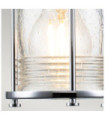 Kichler wall light Steel, transparent grained glass Polished chrome
