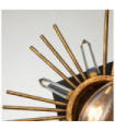 Applique murale Sun Acier,verre taillé K9 Feuille d'or
