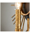 Sun wall light Steel, K9 cut glass Gold leaf