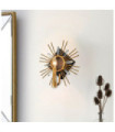 Applique murale Sun Acier,verre taillé K9 Feuille d'or