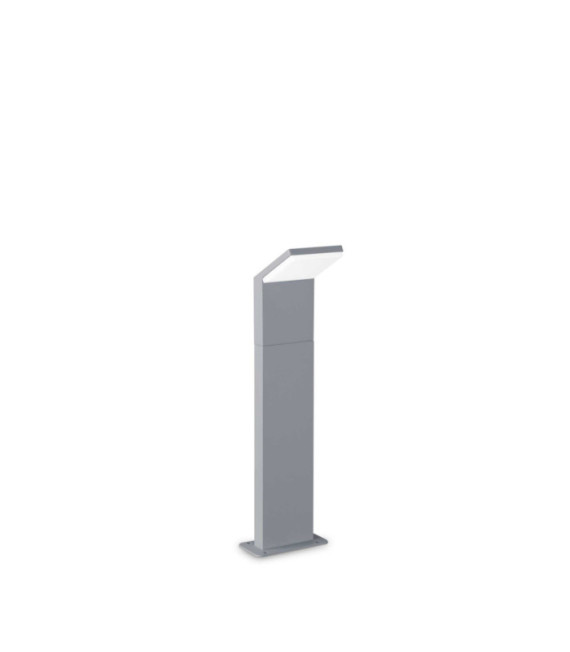Garden bollard Metal Style, Gray Aluminum
