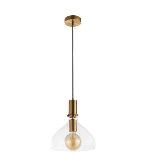 Lampada a sospensione Margarita Acciaio dolce, vetro Ottone