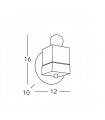 Applique murale design RIVIERA Mahagoni 1 ampoule
