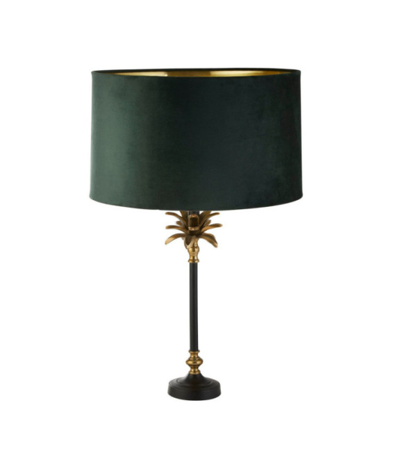 Lampe de table Palm Acier doux Noir mat, laiton antique