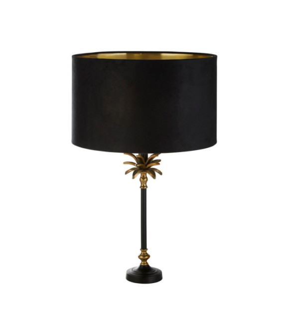Lampada da tavolo Palm Acciaio dolce Nero opaco, ottone antico
