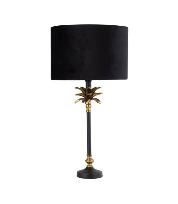 Palm table lamp Mild steel Matt black, antique brass