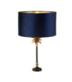 Lampe de table Palm Acier doux Noir mat, laiton antique