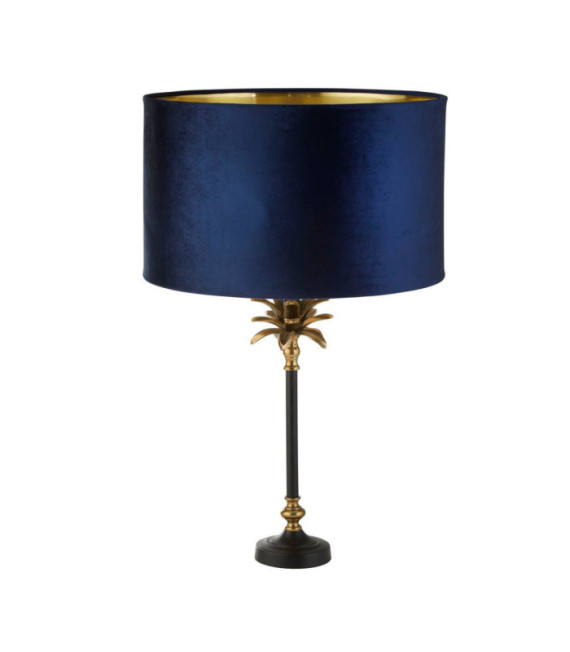 Lampada da tavolo Palm Acciaio dolce Nero opaco, ottone antico