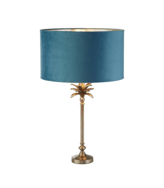 Palm Tischlampe, Weichstahl, Antik-Nickel