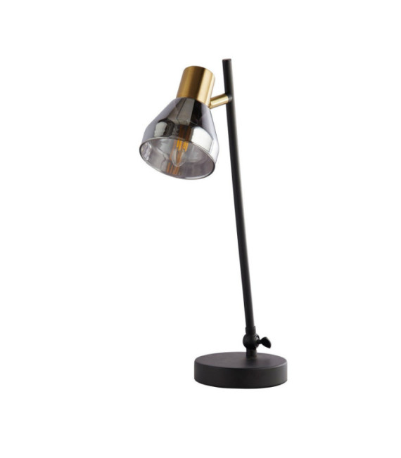Lampe de table Westminster Acier doux Laiton satiné,Fumé,Noir