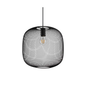 Lampada a sospensione Net Metal, alluminio nero